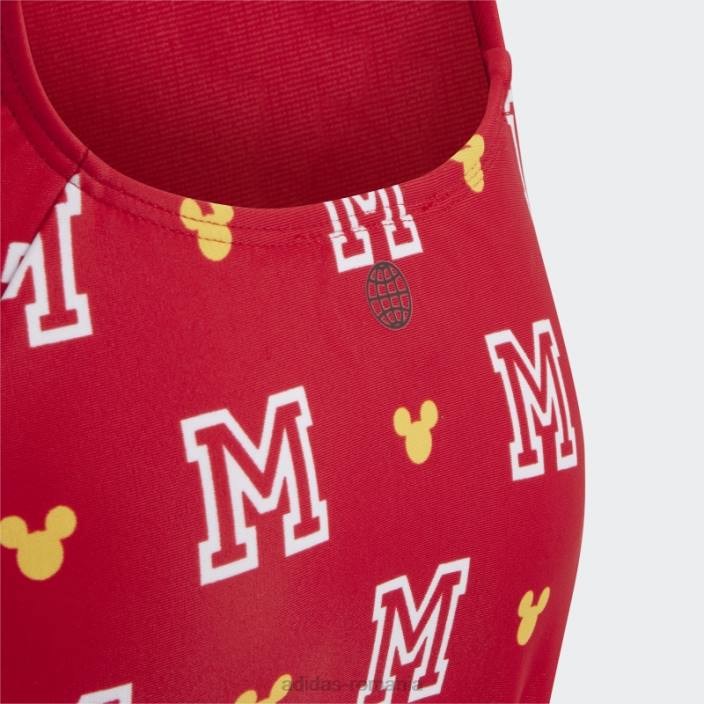 Adidas x disney mickey mouse monogram costum de baie stacojiu copii stacojiu/alb 2JBN19158