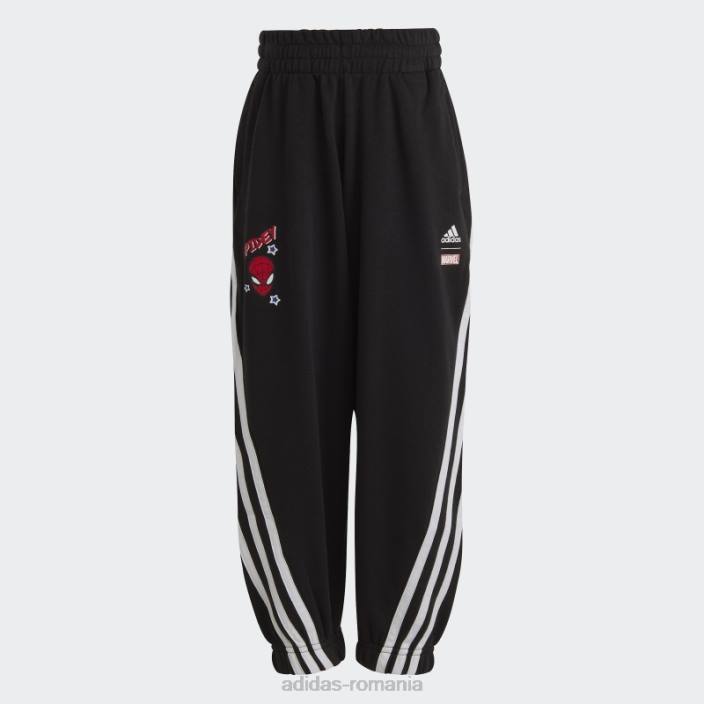 Adidas x marvel spider-man joggeri negri copii alb negru 2JBN18557