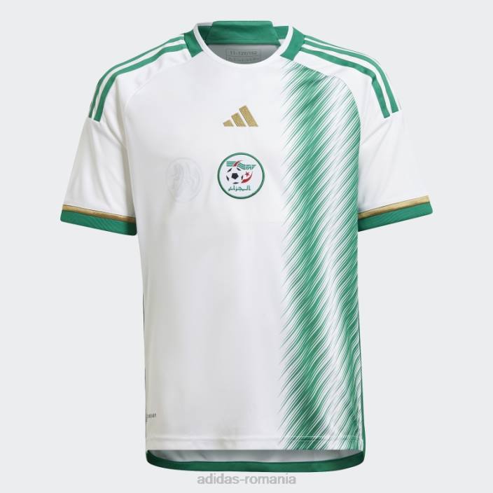 Adidas Algeria 22 tricou acasă verde îndrăzneț copii alb/verde intens 2JBN18705