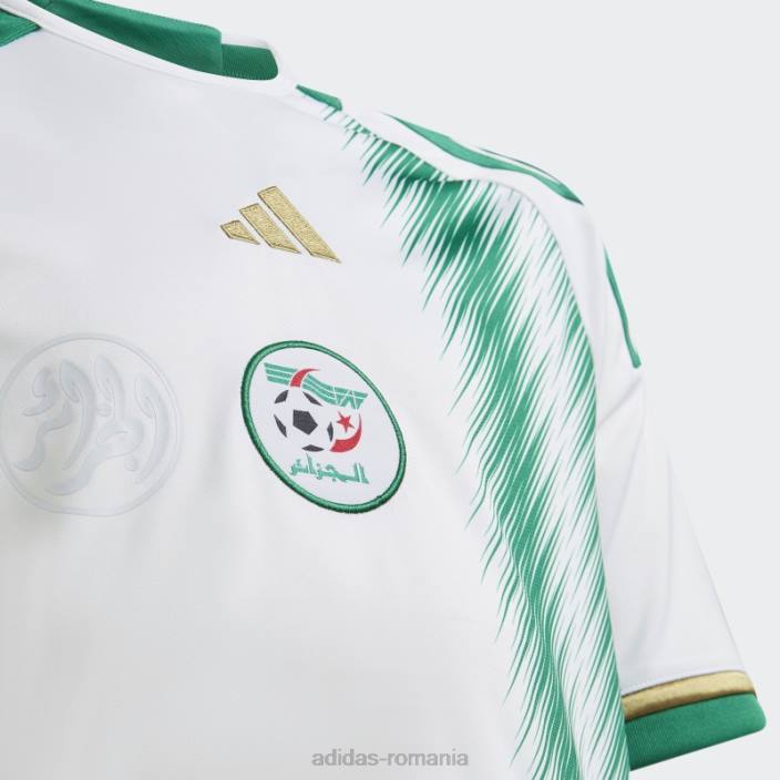 Adidas Algeria 22 tricou acasă verde îndrăzneț copii alb/verde intens 2JBN18705