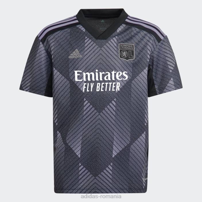 Adidas Tricou al treilea negru de la Olympique Lyonnais 22/23 copii negru 2JBN18646
