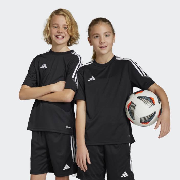 Adidas Tricou de antrenament al clubului tiro 23 negru copii alb negru 2JBN19040