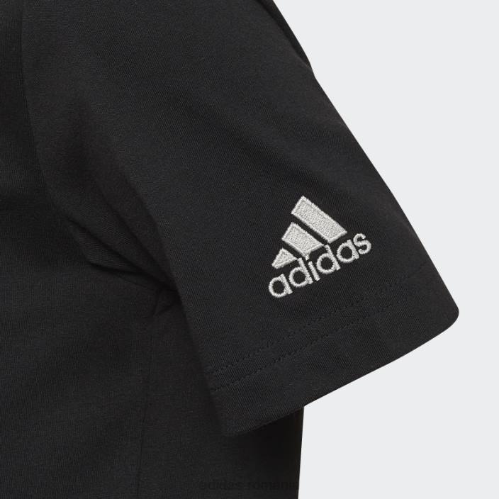 Adidas Tricou emblema oficial al Cupei Mondiale FIFA 2022, negru copii negru 2JBN11941