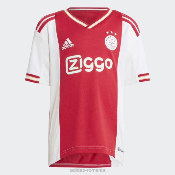 Adidas ajax amsterdam 22/23 home mini kit roșu aldine copii roșu îndrăzneț 2JBN18542