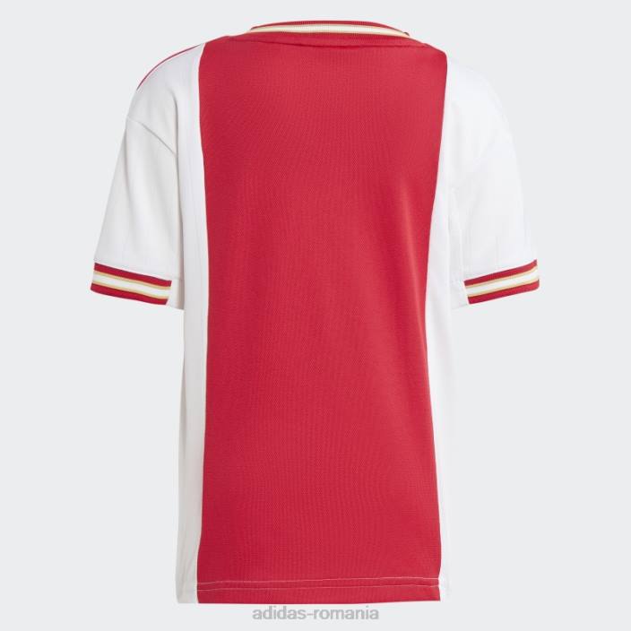 Adidas ajax amsterdam 22/23 home mini kit roșu aldine copii roșu îndrăzneț 2JBN18542