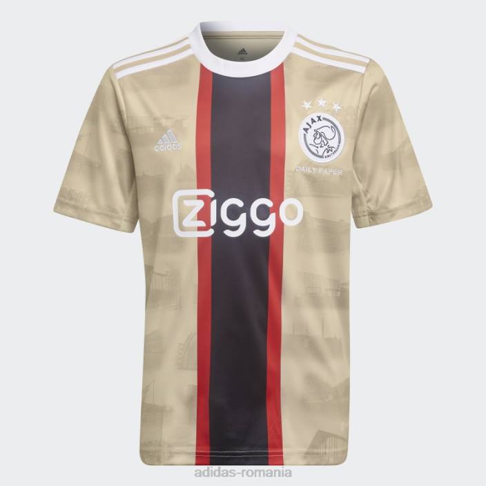 Adidas ajax amsterdam x daily paper 22/23 tricou alb copii savana/alb 2JBN18625
