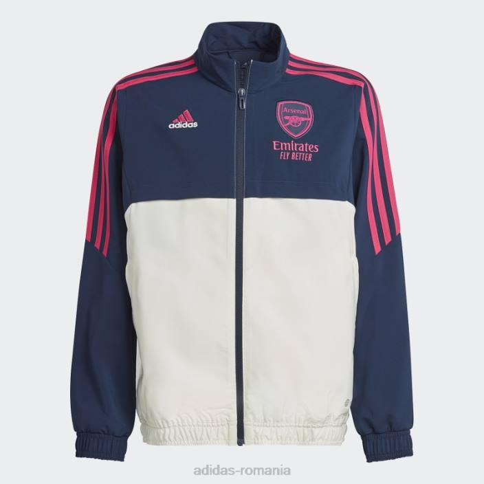 Adidas blur navy arsenal condivo 22 prezentare trening top copii bleumarin/alb 2JBN18353