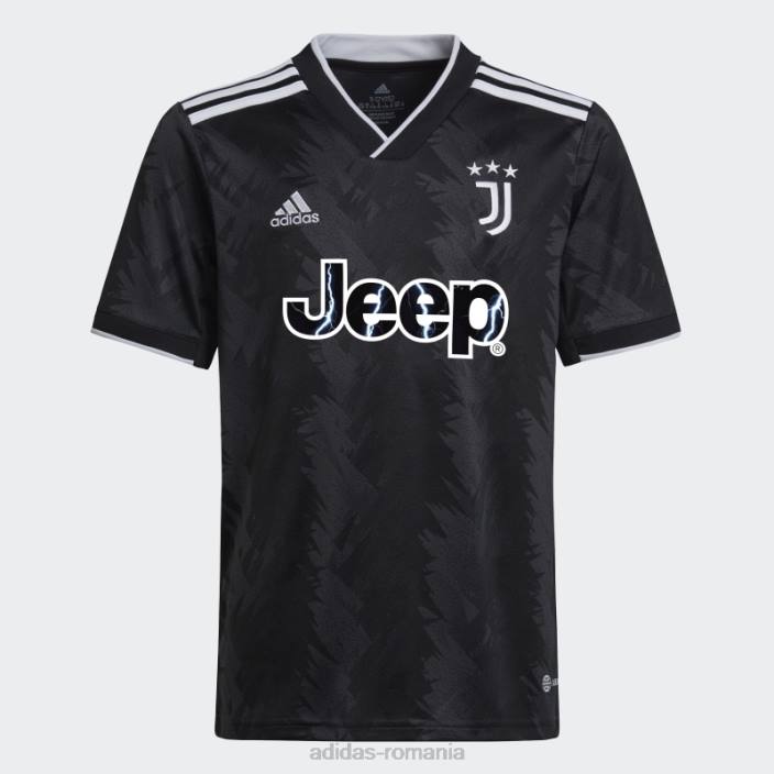 Adidas carbon juventus 22/23 deplasare tricou moda copii negru/alb/carbon 2JBN18382