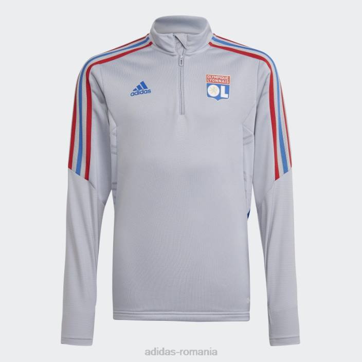 Adidas fashion olympique lyonnais tiro 21 top de antrenament argintiu adidas copii argint 2JBN18768