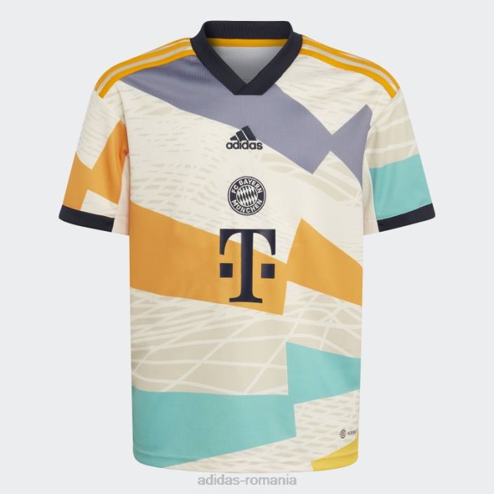 Adidas fc bayern 22/23 al patrulea tricou alb fierbinte copii alb 2JBN18720