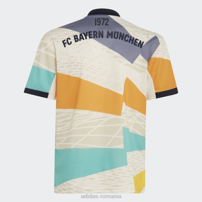 Adidas fc bayern 22/23 al patrulea tricou alb fierbinte copii alb 2JBN18720