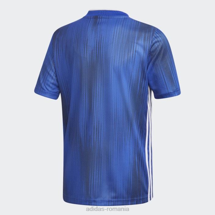 Adidas hot tiro 19 tricou alb copii albastru îndrăzneț/alb 2JBN12021