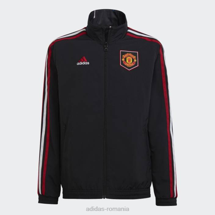 Adidas jachetă neagră cu imnul manchester united copii negru 2JBN18406