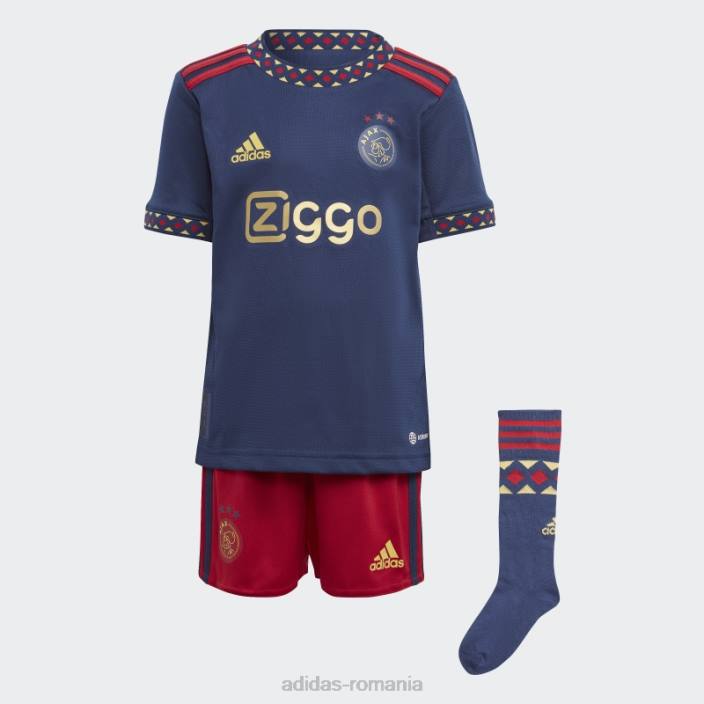 Adidas mini kit ajax amsterdam 22/23 deplasare bleumarin copii albastru marin 2JBN18556