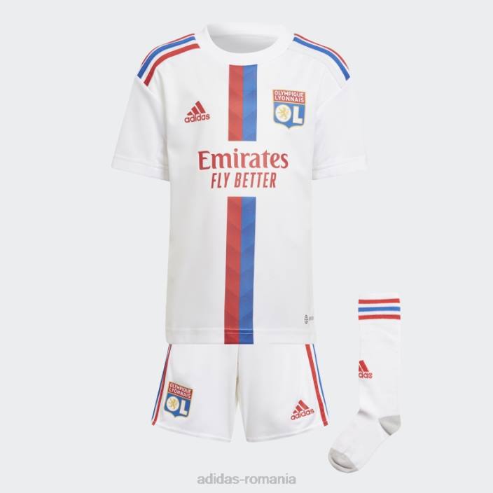 Adidas mini kit home alb olympique lyonnais 22/23 adidas copii alb 2JBN18753