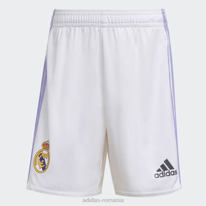 Adidas mini kit home real madrid 22/23 alb copii alb 2JBN18590