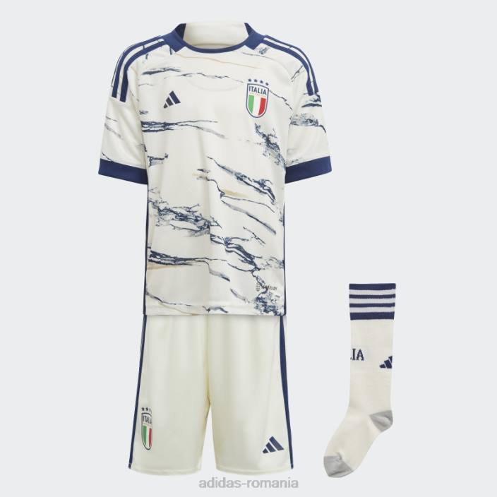 Adidas mini kit italia 23 deplasare alb copii alb 2JBN18488