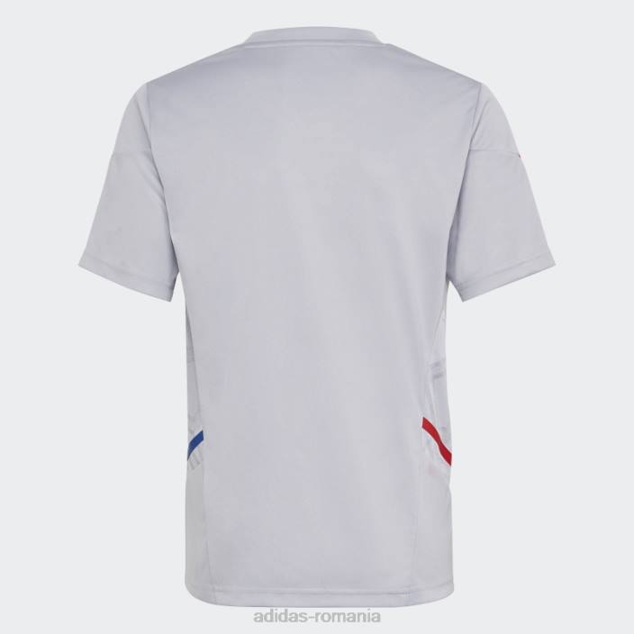 Adidas olympique lyonnais condivo 22 tricou de antrenament argintiu fierbinte copii argint 2JBN18774