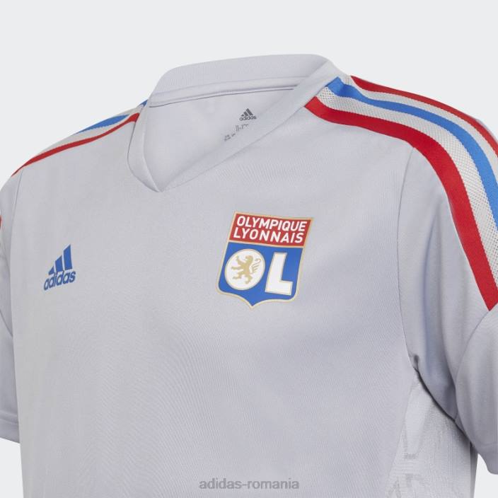 Adidas olympique lyonnais condivo 22 tricou de antrenament argintiu fierbinte copii argint 2JBN18774