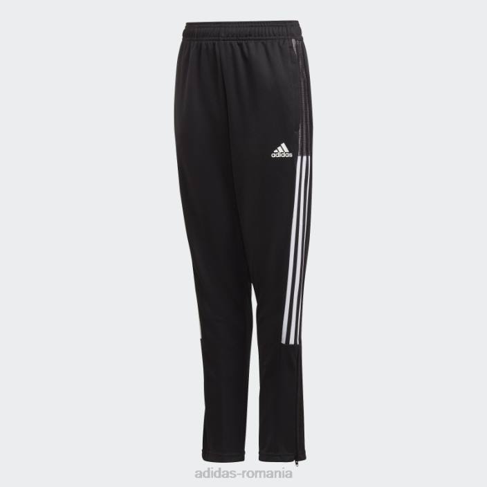 Adidas pantaloni de sport tiro 21 negri copii alb negru 2JBN11570