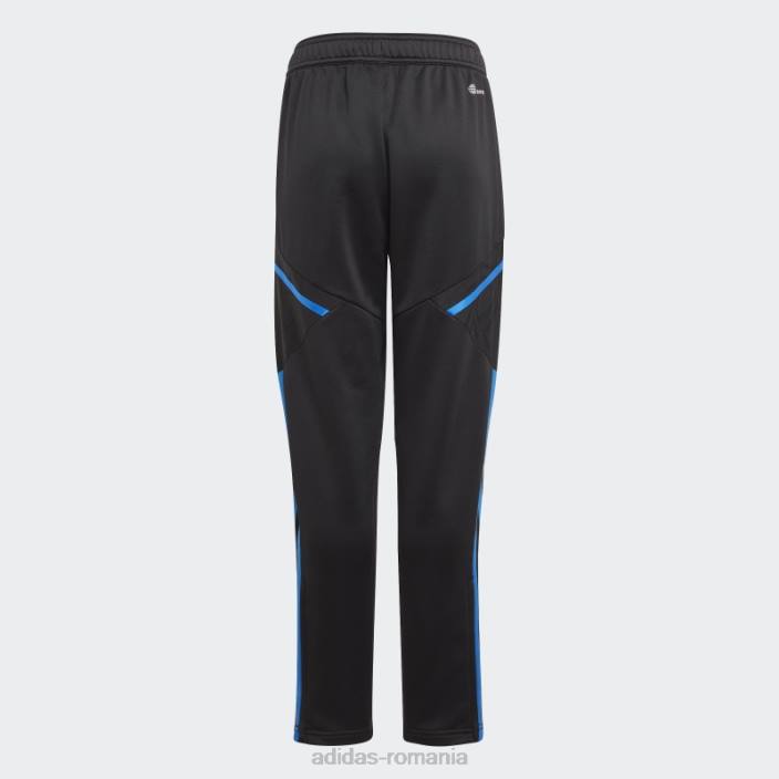 Adidas pantaloni de trening manchester united condivo 22 de antrenament glow blue hot copii negru/albastru strălucitor 2JBN19047