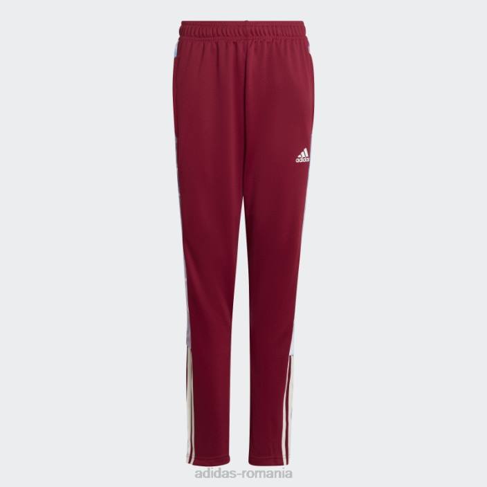 Adidas pantaloni de trening tiro burgundy copii Burgundia 2JBN19015
