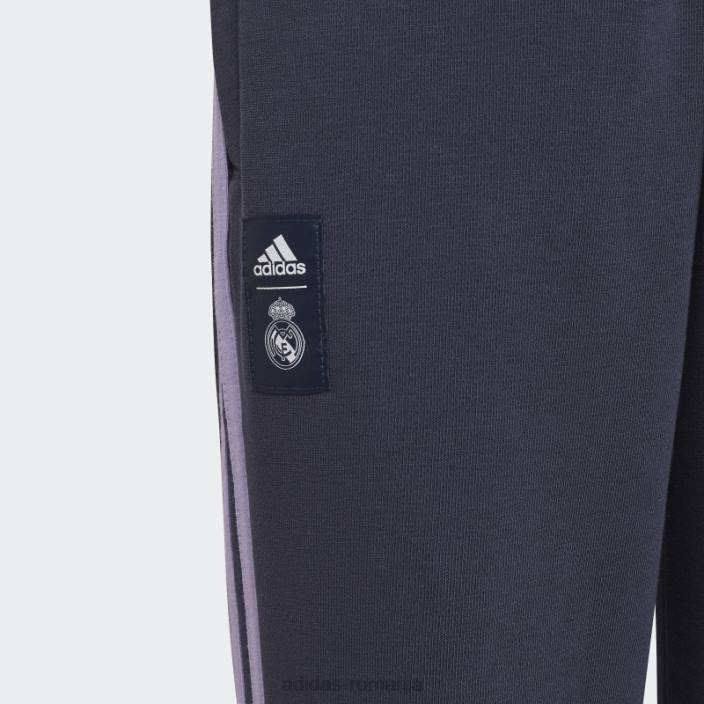 Adidas pantaloni de trening transpirație bleumarin de noapte real madrid adidas copii bleumarin de noapte/liliac 2JBN19059