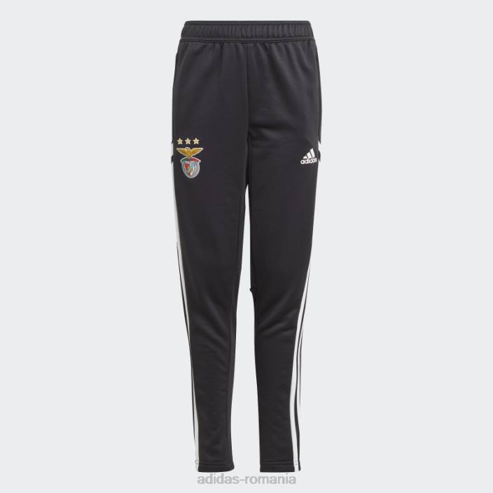 Adidas pantaloni eleganti de antrenament benfica condivo negri copii negru 2JBN18770