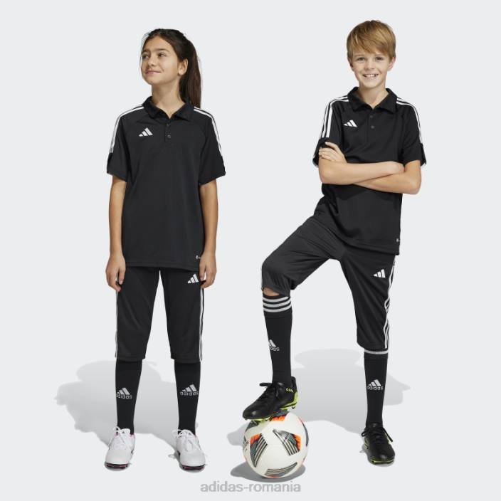 Adidas pantaloni negri tiro 23 liga 3/4 eleganti copii negru 2JBN11734