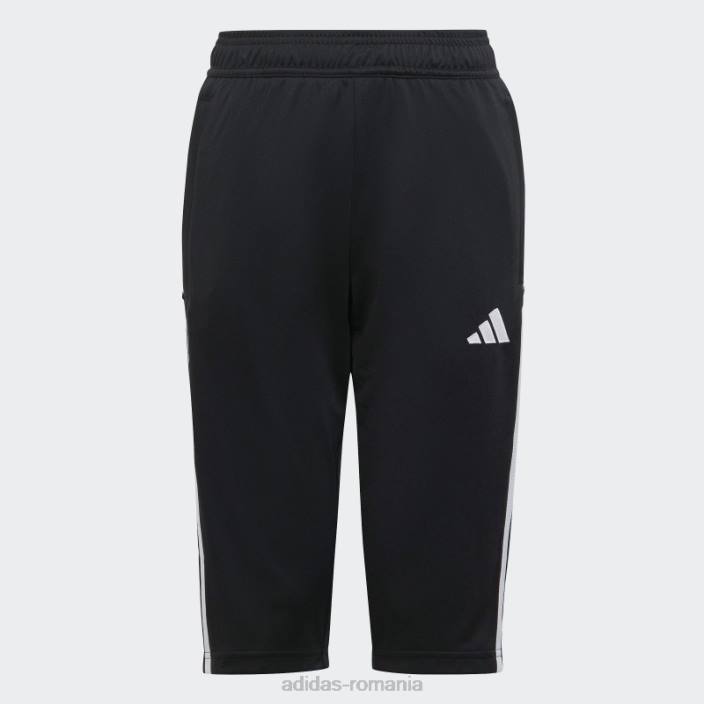 Adidas pantaloni negri tiro 23 liga 3/4 eleganti copii negru 2JBN11734