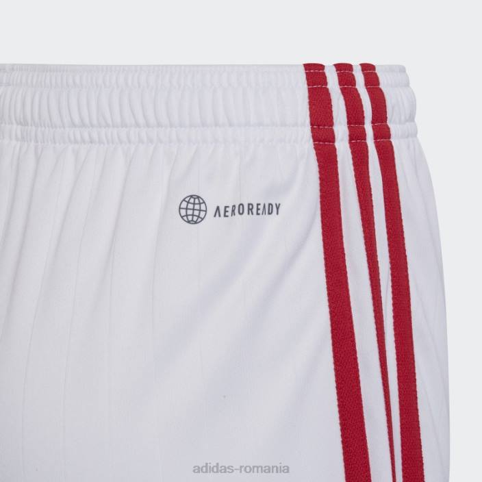 Adidas pantaloni scurți acasă ajax amsterdam 22/23 alb adidas copii alb 2JBN18642