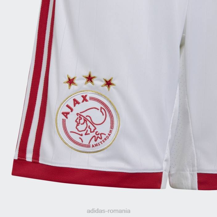 Adidas pantaloni scurți acasă ajax amsterdam 22/23 alb adidas copii alb 2JBN18642