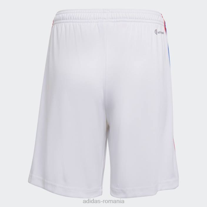 Adidas pantaloni scurți de acasă alb Olympique Lyonnais 22/23 copii alb 2JBN18791
