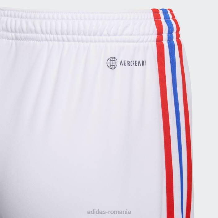 Adidas pantaloni scurți de acasă alb Olympique Lyonnais 22/23 copii alb 2JBN18791