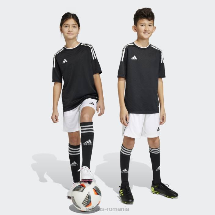 Adidas pantaloni scurți de liga tiro 23 alb copii alb negru 2JBN18410