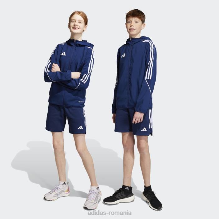 Adidas pantaloni scurți de transpirație tiro 23, albastru bleumarin copii albastru marin 2JBN11764