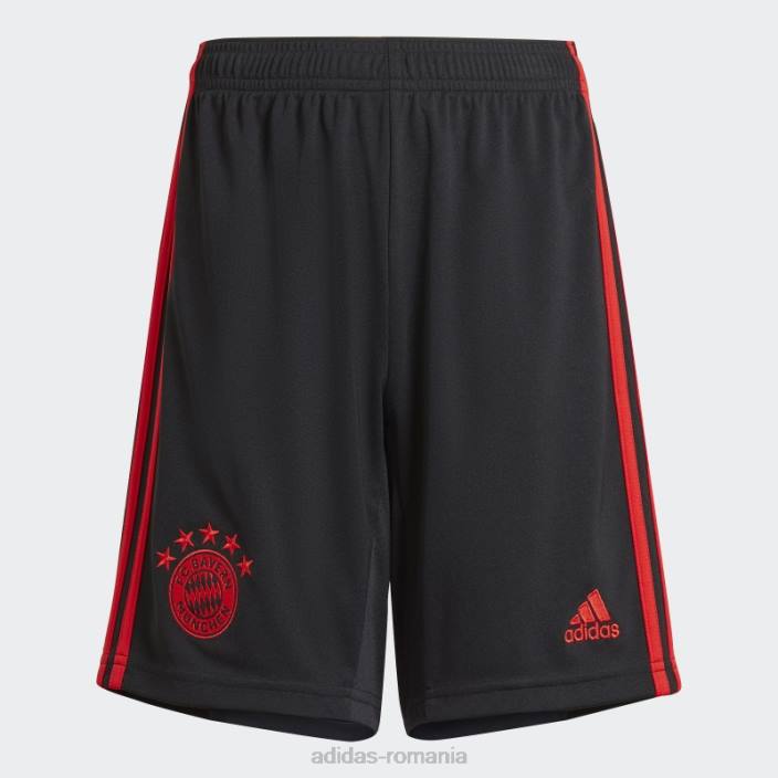 Adidas pantaloni scurți fc bayern 22/23 al treilea negru copii negru 2JBN18584