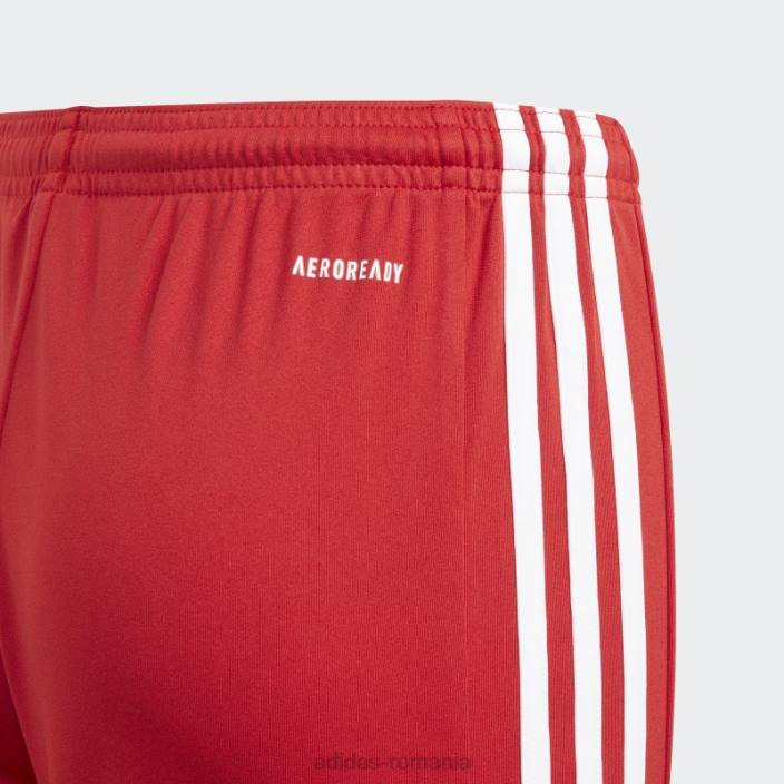Adidas pantaloni scurți roșii squadra 21 copii rosu alb 2JBN11855