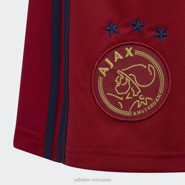 Adidas pantaloni scurți victory red ajax amsterdam 22/23 deplasare copii roșu victorie 2JBN19066