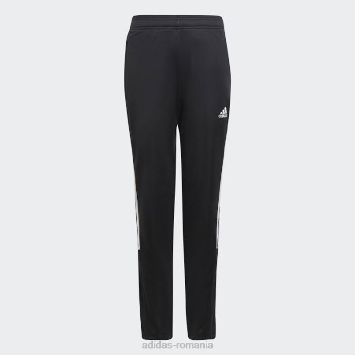 Adidas pantaloni tiro albi copii alb negru 2JBN3479