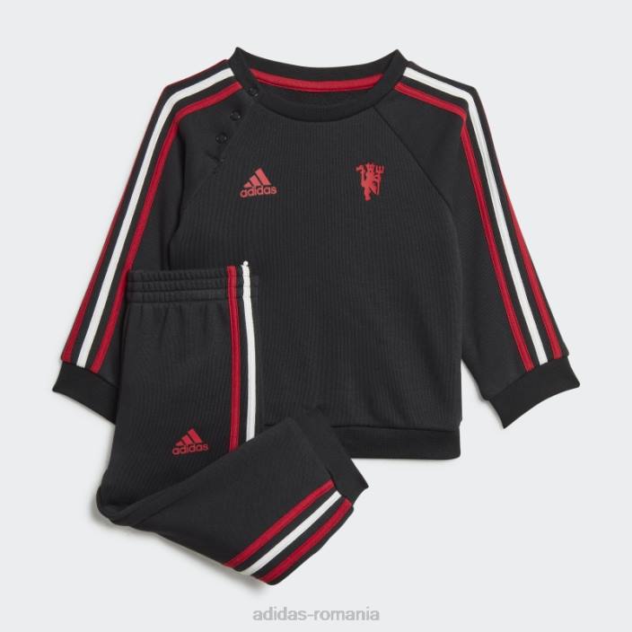 Adidas set de jogging pentru bebelusi cu 3 dungi manchester united negru adidas copii negru 2JBN19068