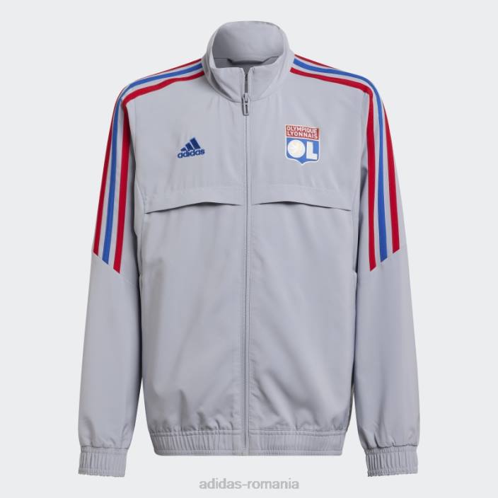 Adidas silver olympique lyonnais tiro 21 antrenament prezentare top adidas copii argint 2JBN18741
