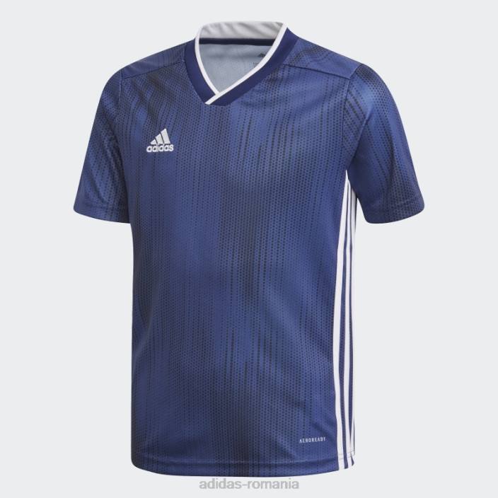 Adidas tricou Tiro 19 albastru închis copii albastru închis/alb 2JBN12017
