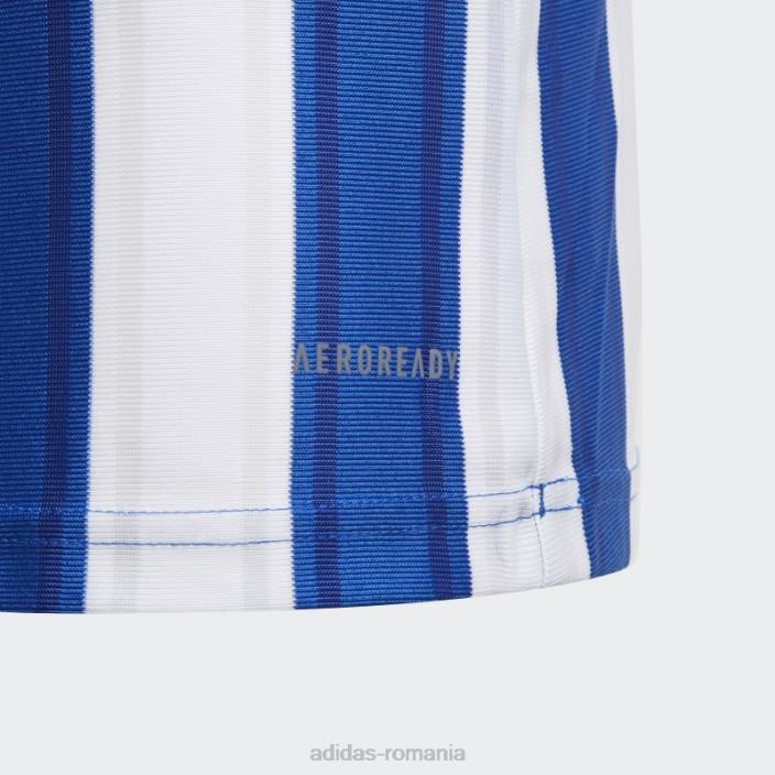 Adidas tricou adidas cu dungi albastru regal 21 copii albastru regal/alb 2JBN3807