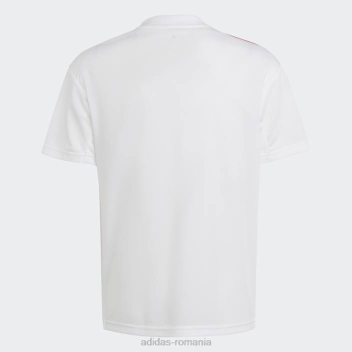 Adidas tricou alb de acasă de la Olympique Lyonnais 22/23 elegant copii alb 2JBN18783