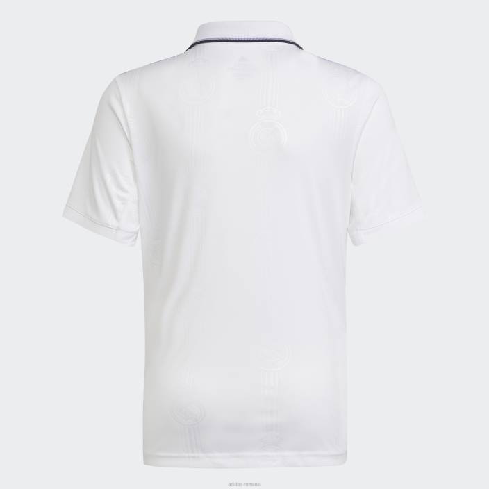 Adidas tricou alb de acasă real madrid 22/23 copii alb 2JBN18304