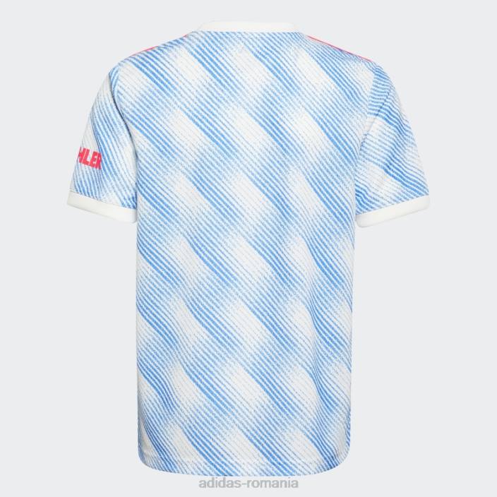 Adidas tricou alb manchester united 21/22 deplasare adidas copii alb 2JBN18831