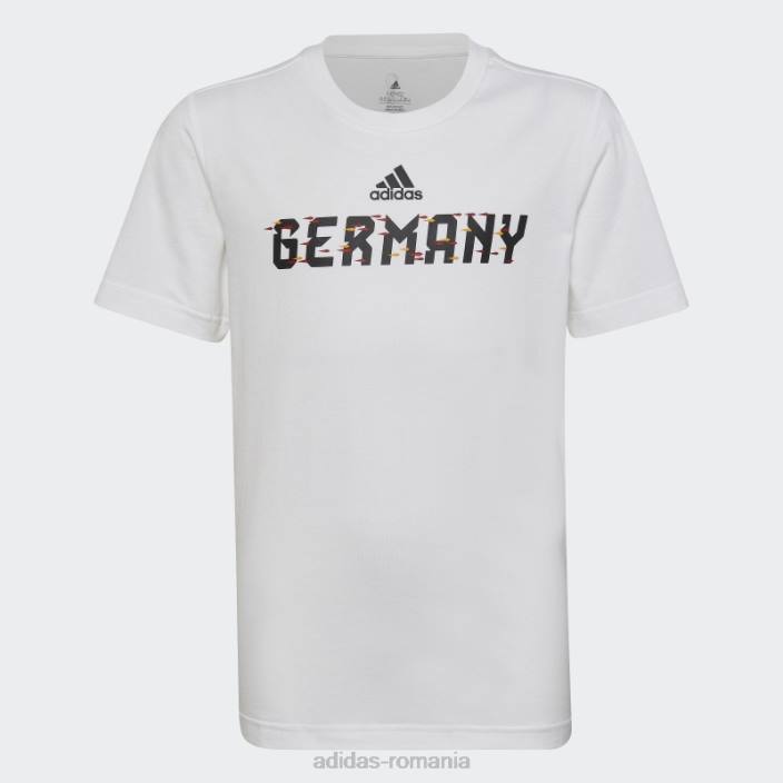 Adidas tricou alb pentru copa mondială fifa 2022 germania copii alb 2JBN19021