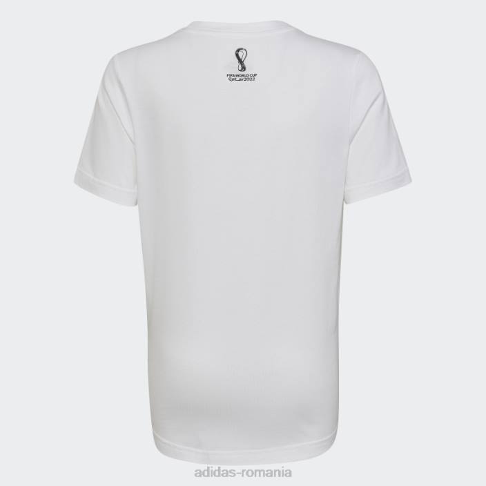 Adidas tricou alb pentru copa mondială fifa 2022 germania copii alb 2JBN19021