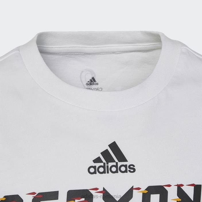 Adidas tricou alb pentru copa mondială fifa 2022 germania copii alb 2JBN19021